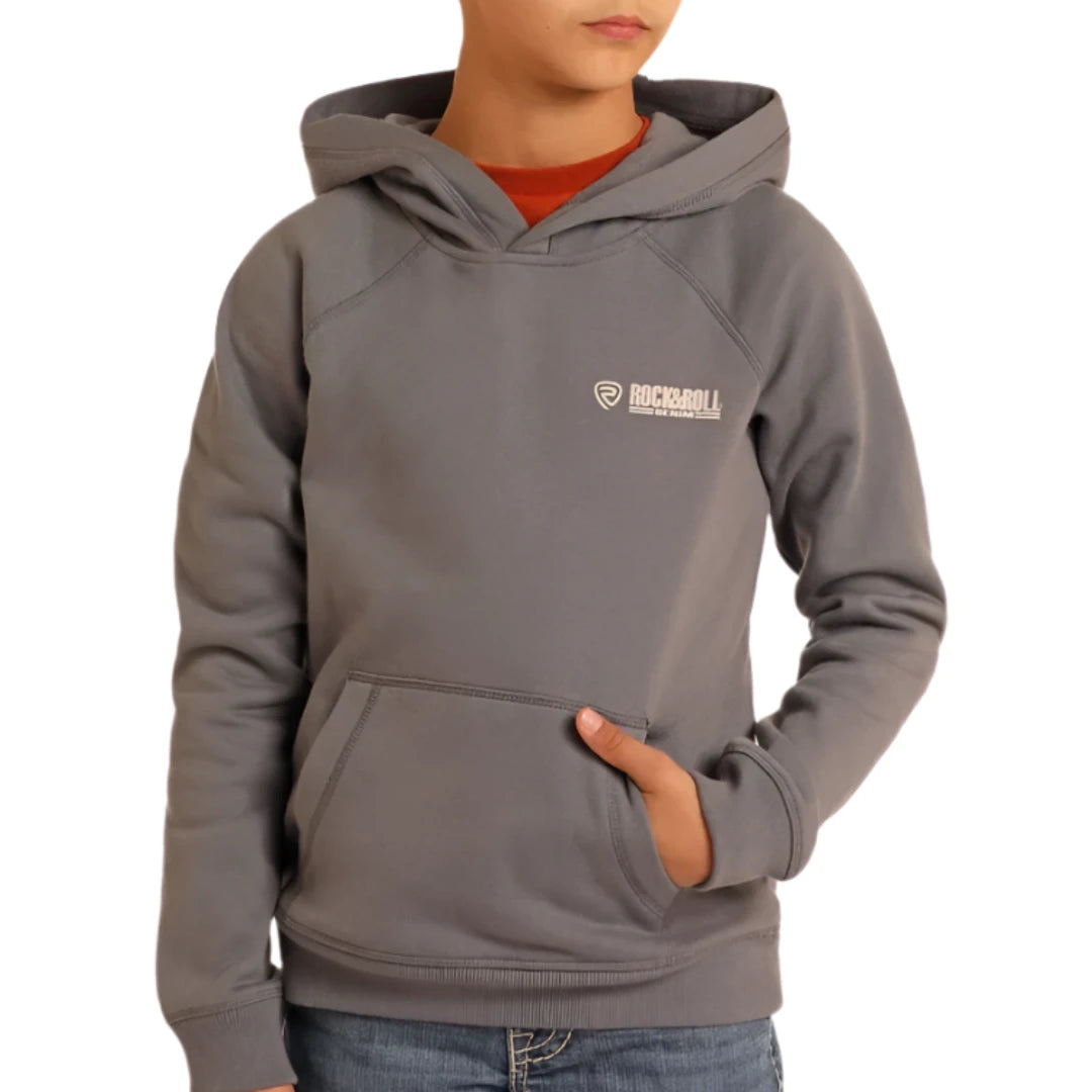 Rock & Roll Denim Boys' Dale Graphic Skull Hoodie
