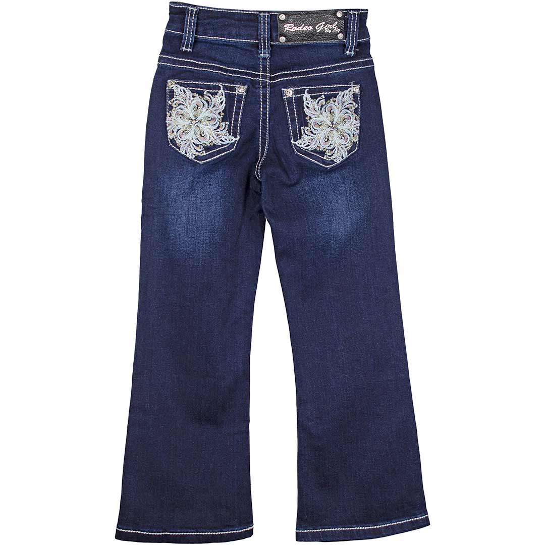 Rodeo Girl Girls' Floral Swirl Bootcut Jeans