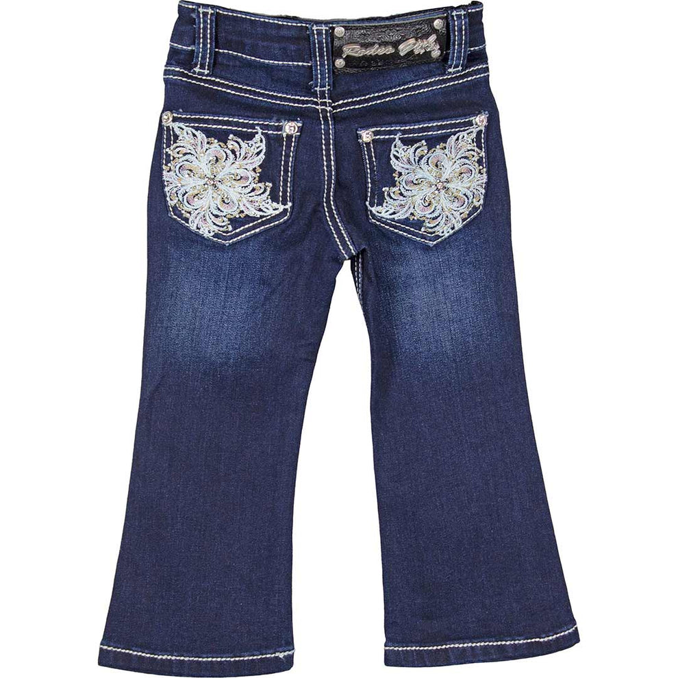 Rodeo Girl Toddler Girls' Floral Swirl Bootcut Jeans