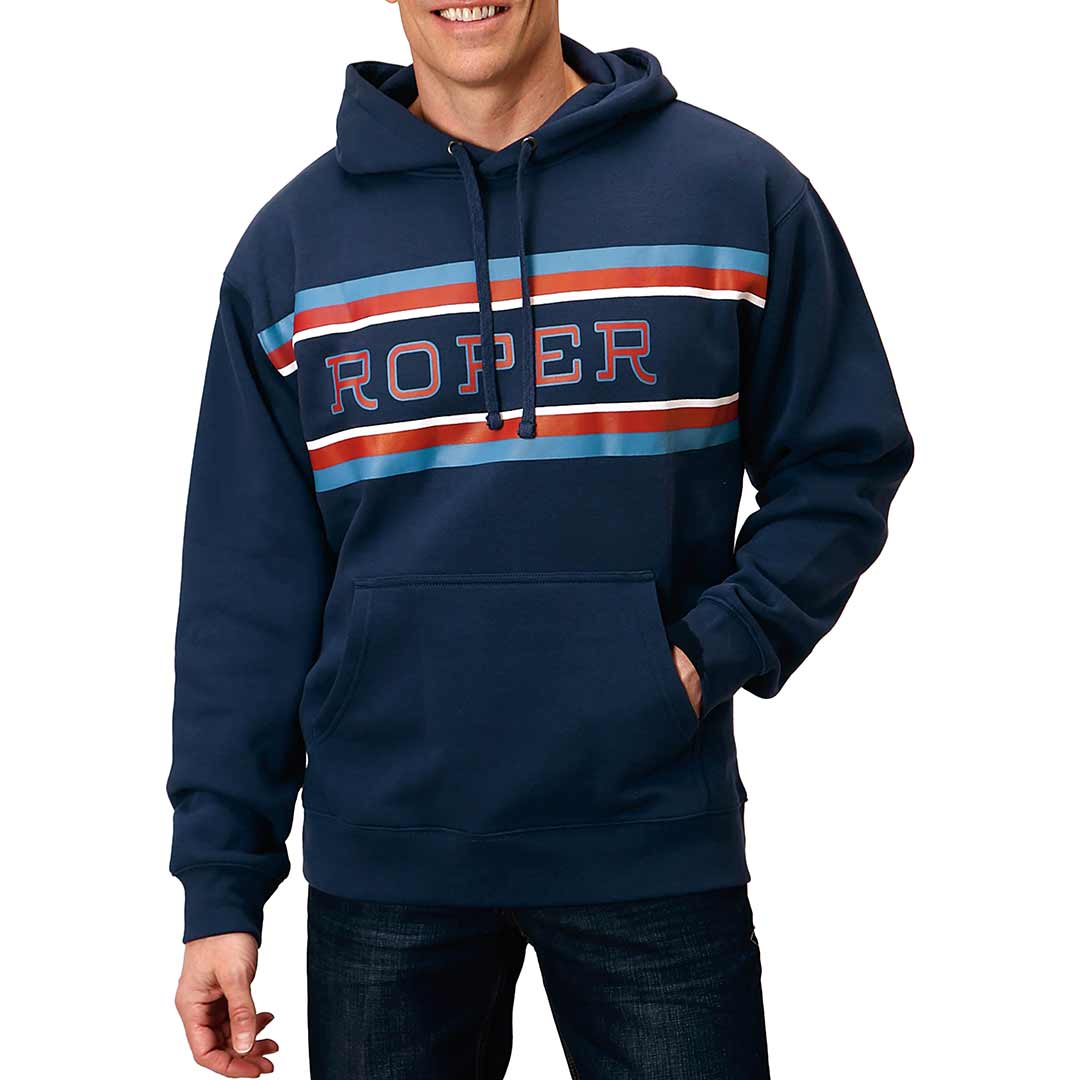 Roper Men's Border Print Logo Hoodie