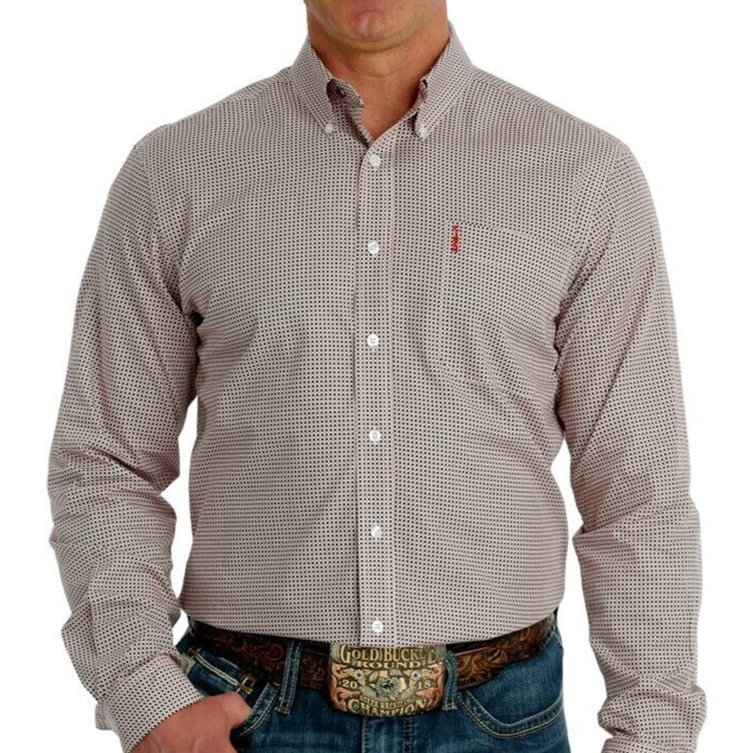 Cinch Men's Modern Fit Button-Down Shirt In White