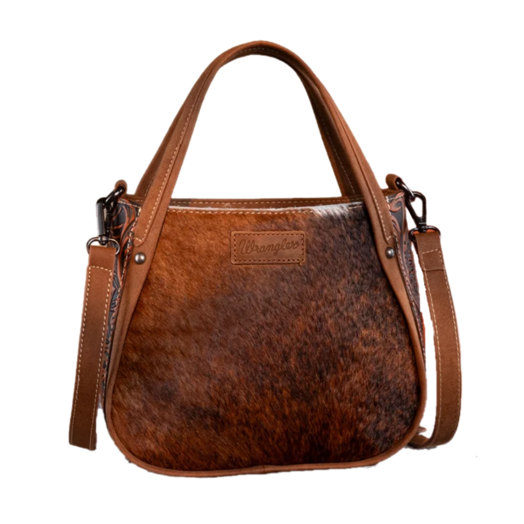 Wrangler Women's Genuine Hair-On Cowhide Tote Crossbody