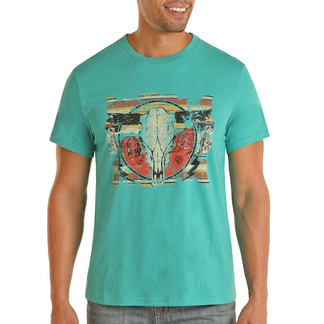 Rock & Roll Cowboy Men's Skull Graphic T-Shirt