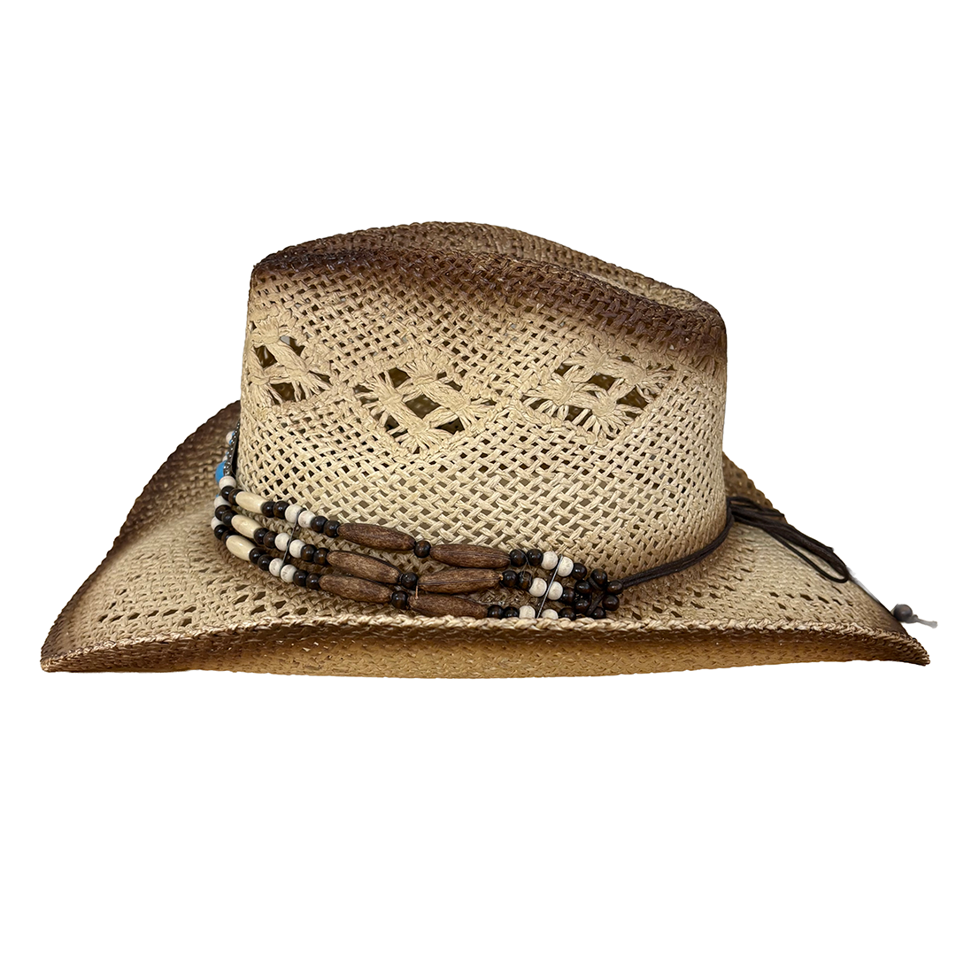 Milani Unisex Straw Concho Cowboy Hat