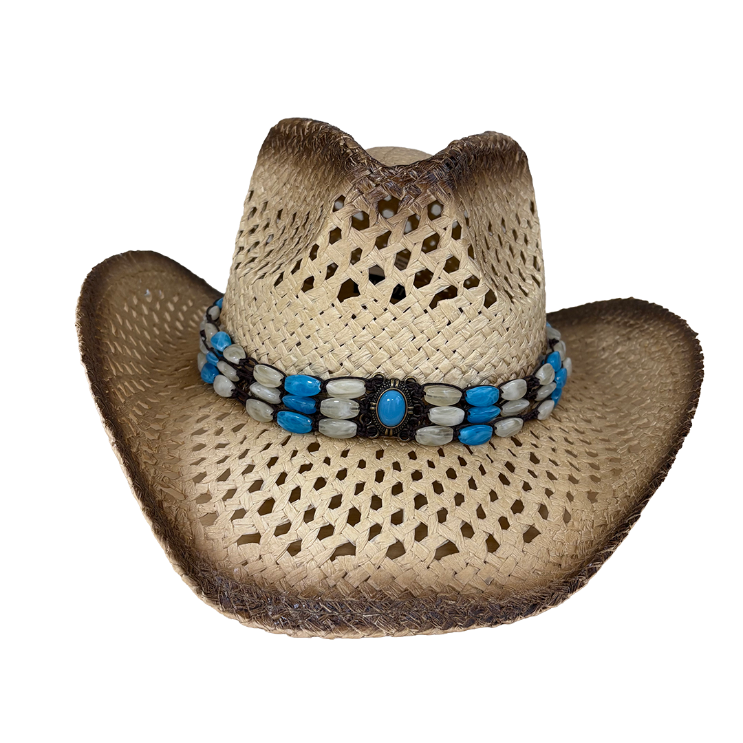 Milani Unisex Straw Concho Cowboy Hat