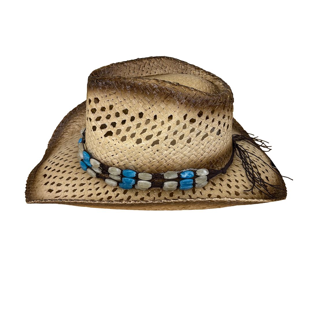 Milani Unisex Straw Concho Cowboy Hat