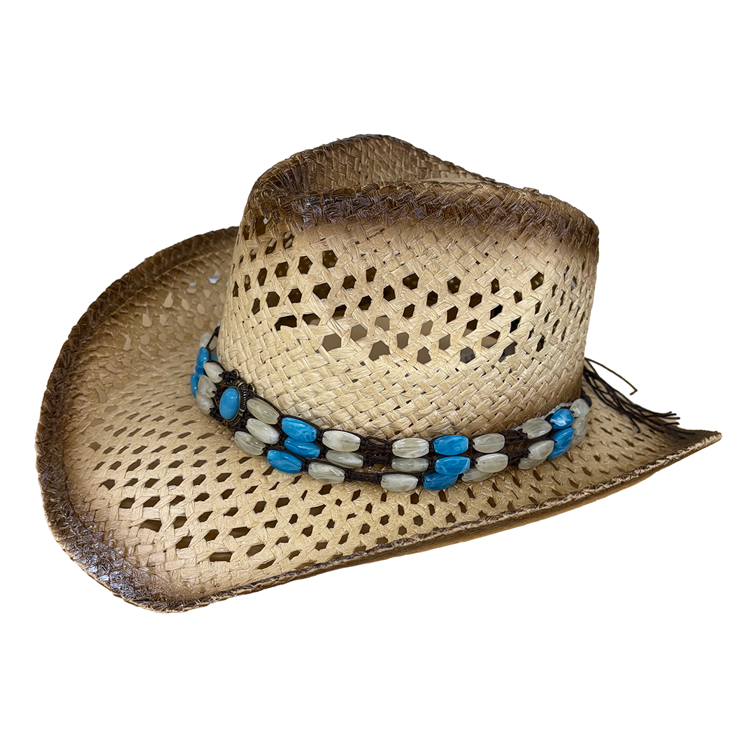 Milani Unisex Straw Concho Cowboy Hat