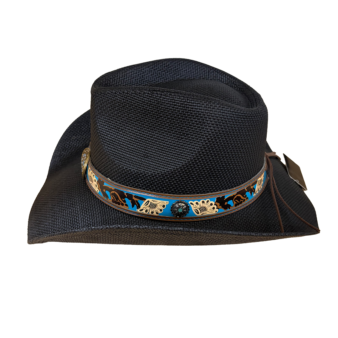 Milani Unisex Straw Concho Cowboy Hat