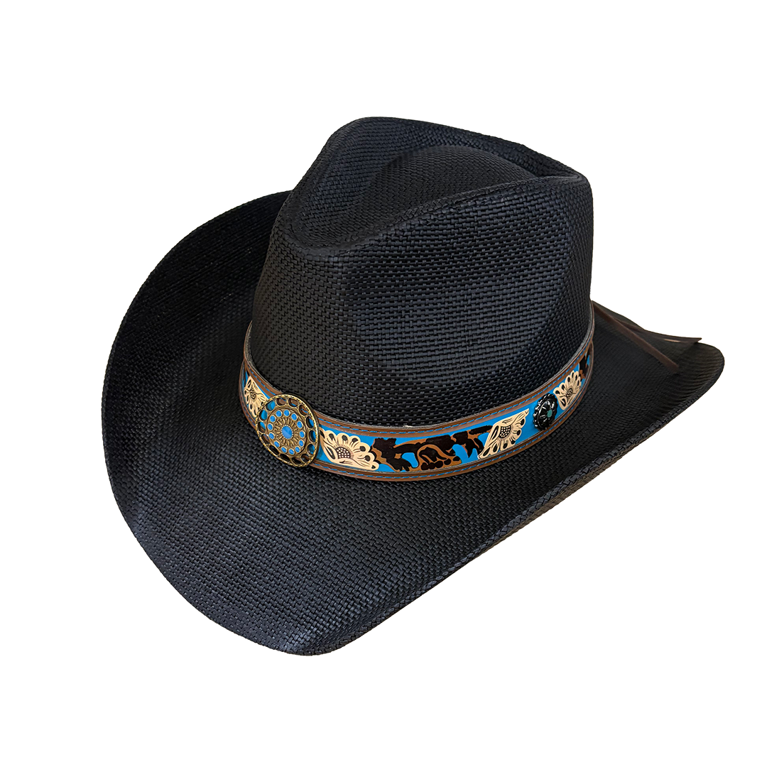 Milani Unisex Straw Concho Cowboy Hat
