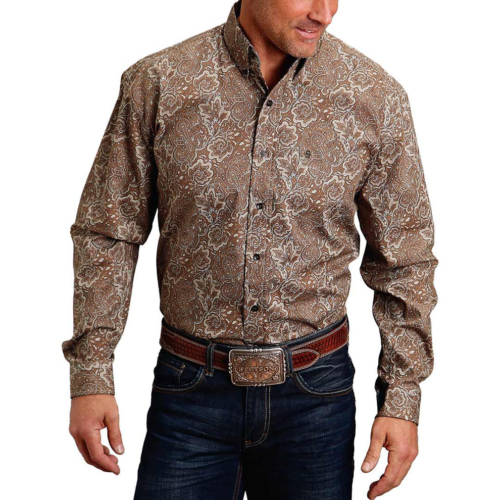 Stetson Men's Bandana Print Button-Down Shirt