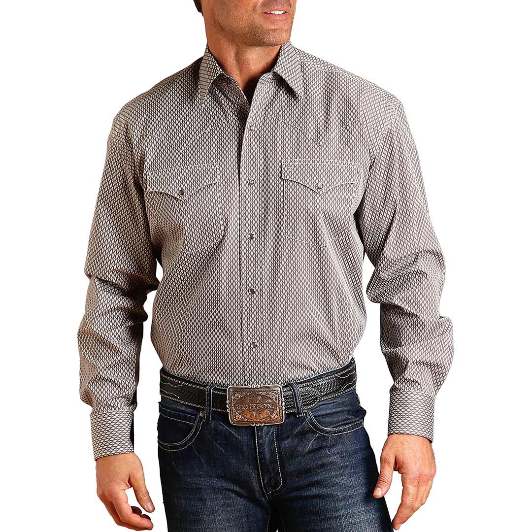 Stetson Men's Diamond Print Snap Shirt