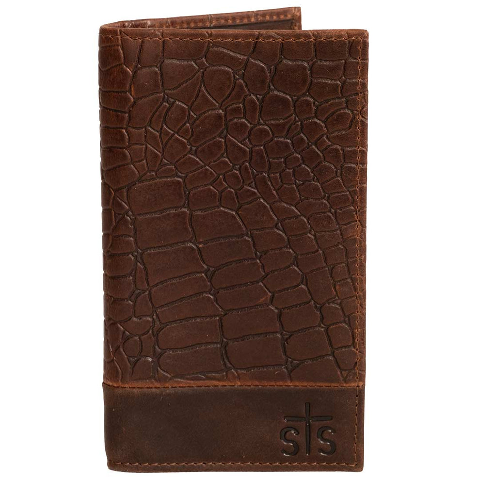 STS Ranchwear Men's Catalina Croc Bifold Wallet
