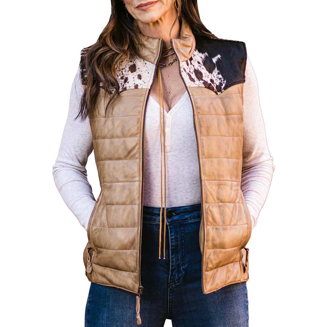 STS Ranchwear Women's Adalyn Palomino Cowhide Vest