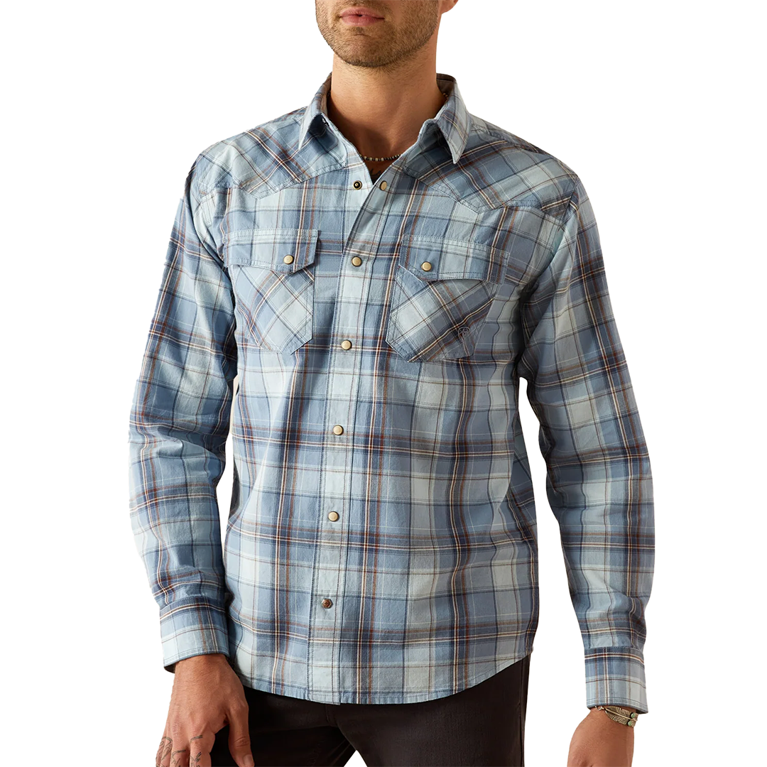 Ariat Men's Plaid Retro Fit Long Sleeve Snap Shirt