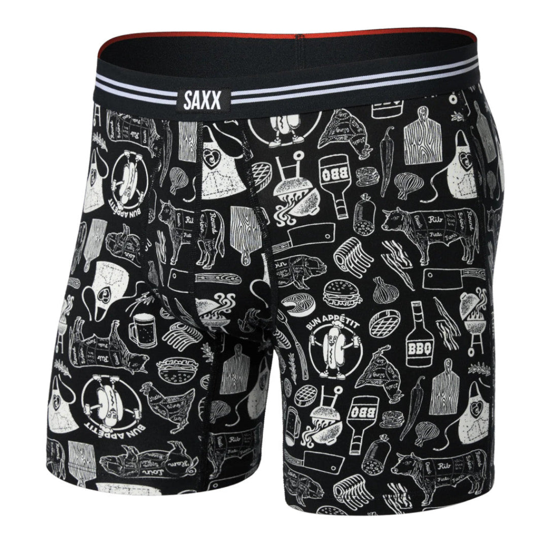 Caleçon Boxer Saxx Vibe Xtra pour homme, motif « Bun Appetit »
