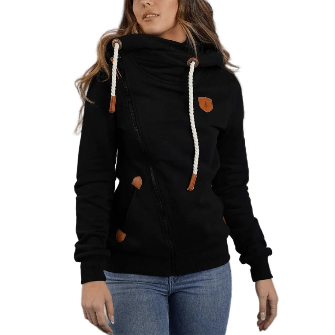 Sweat à capuche zippé asymétrique Athena Wanakome pour femme