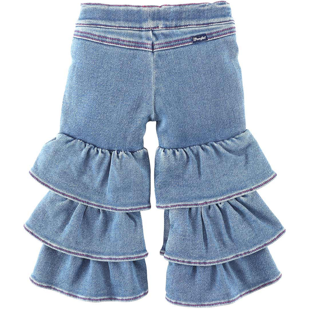 Wrangler Baby Girls' Makenna Tiered Flared Jeans
