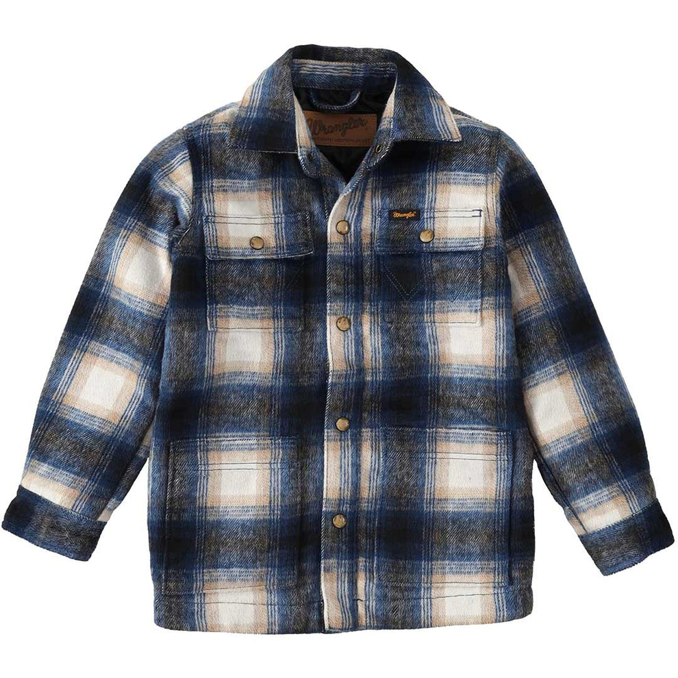 Wrangler Boys' Flannel Snap Shirt Jacket