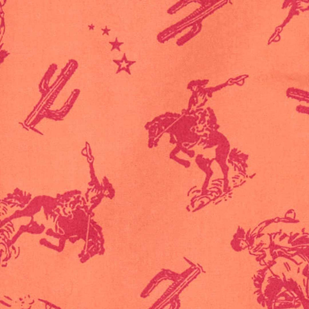 Wrangler Girls' Cowgirl Horse Print Snap Shirt