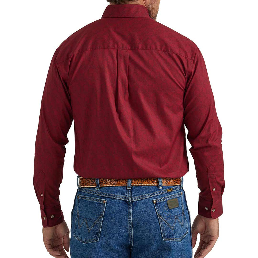 Wrangler Men's George Strait Paisley Print Button-Down Shirt