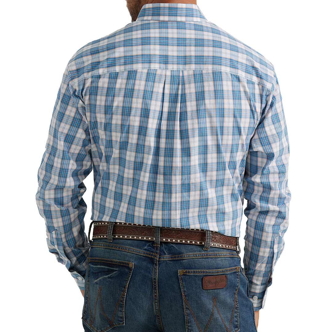 Wrangler Men's George Strait Plaid Button-Down Shirt