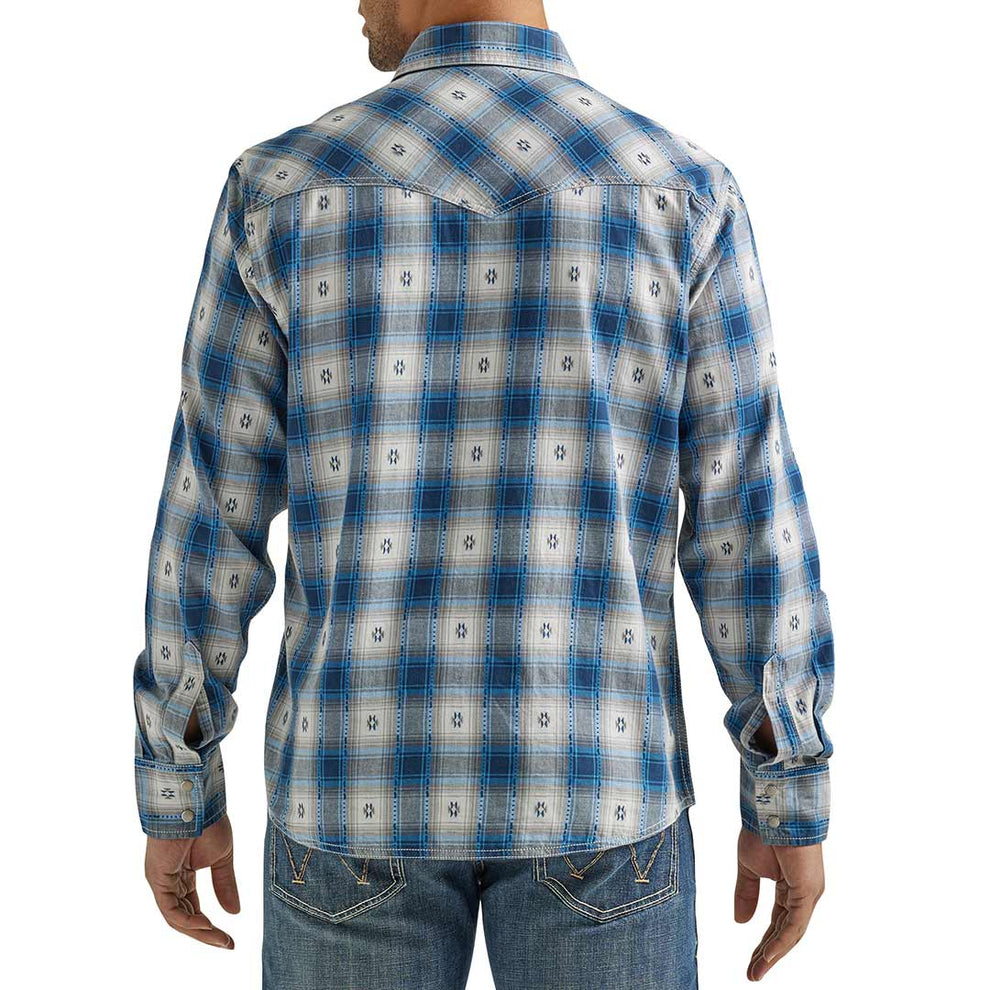 Wrangler Men's Retro Plaid Overprint Snap Shirt