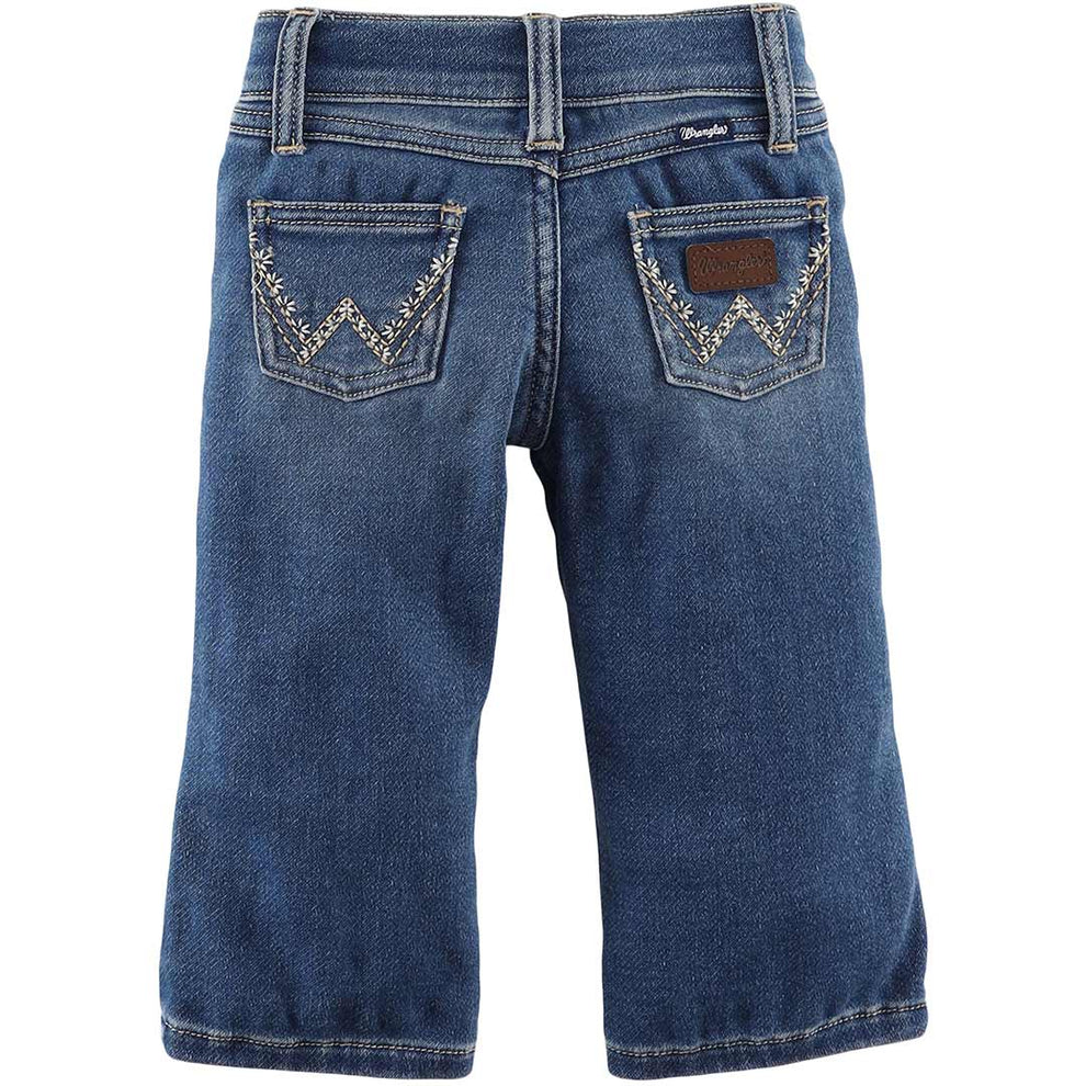 Wrangler Toddler Girls' W Stitched Bootcut Jeans
