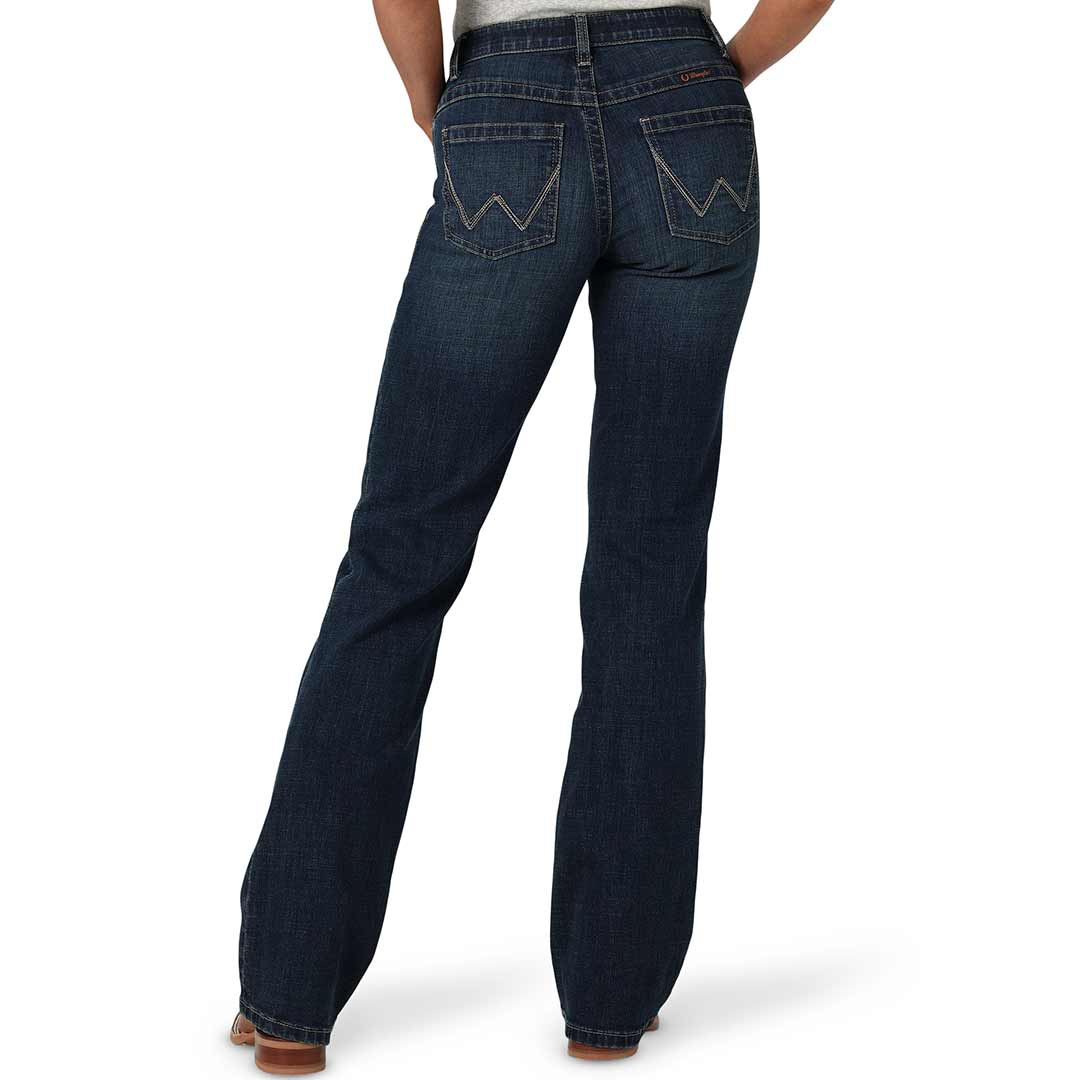 Wrangler Women's Ultimate Riding Jade Mid Rise Relaxed Fit Bootcut Jeans