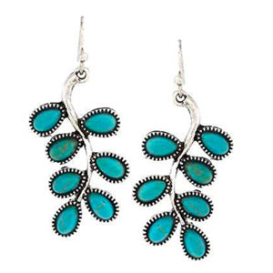 Wyo-Horse Women's Turquoise Vine Earrings