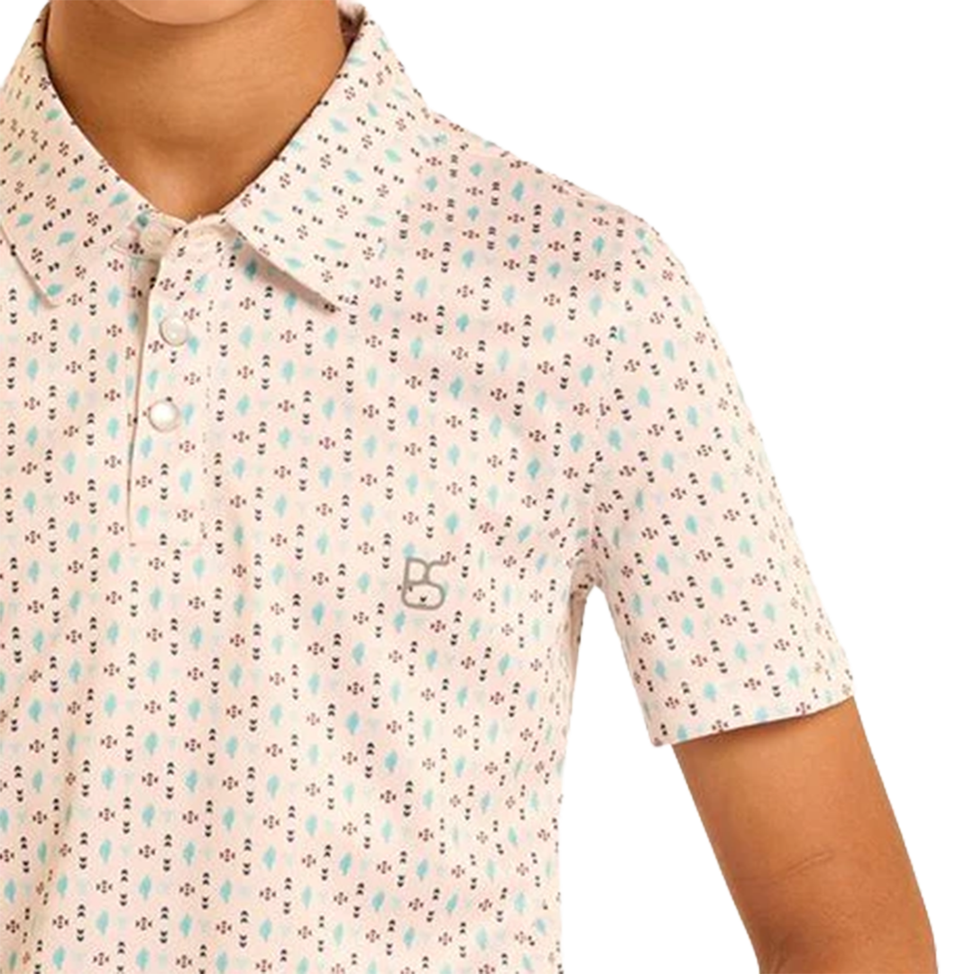 Panhandle Slim Boys' Micro Cactus Print Polo