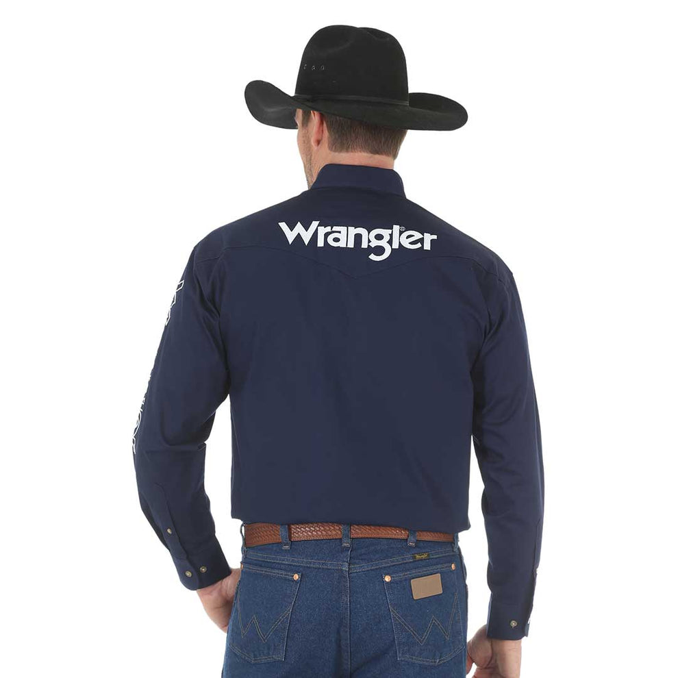 Wrangler Men's Logo Embroidered Shirt | Lammle's – Lammle's Western Wear