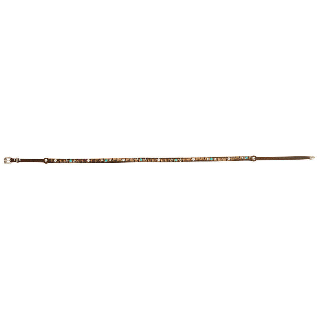Phunky Horse Studded Tooled Leather Cowboy Hat Band