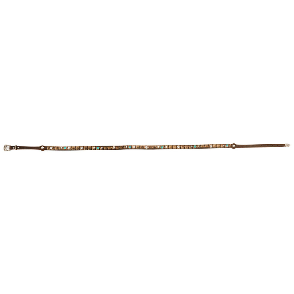 Phunky Horse Studded Tooled Leather Cowboy Hat Band