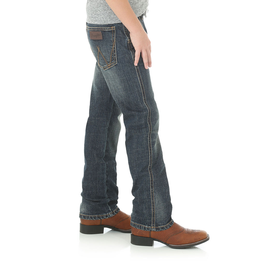 Jean bootcut garçon Wrangler, coupe droite style rétro
