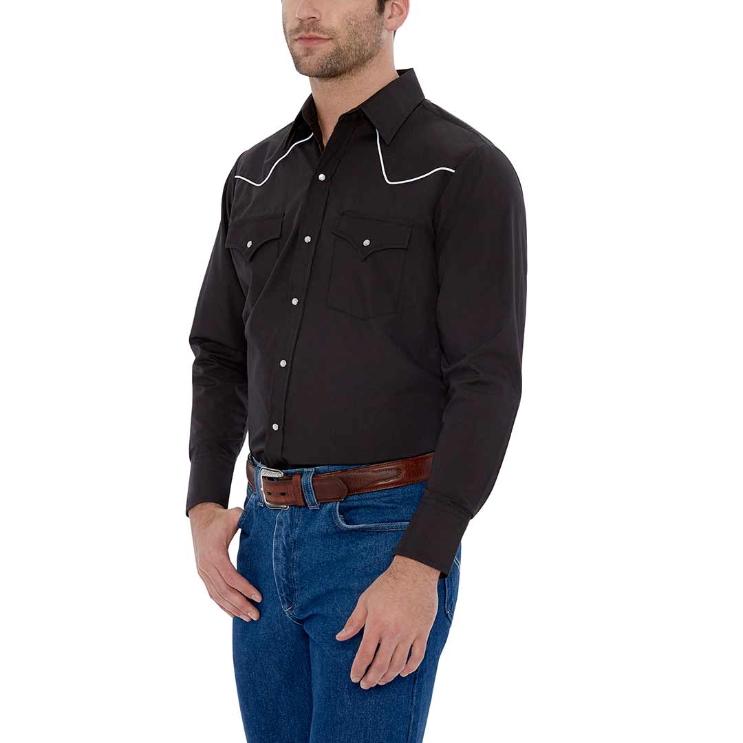 Ely Cattleman Men's Contrast Piping Western Shirt