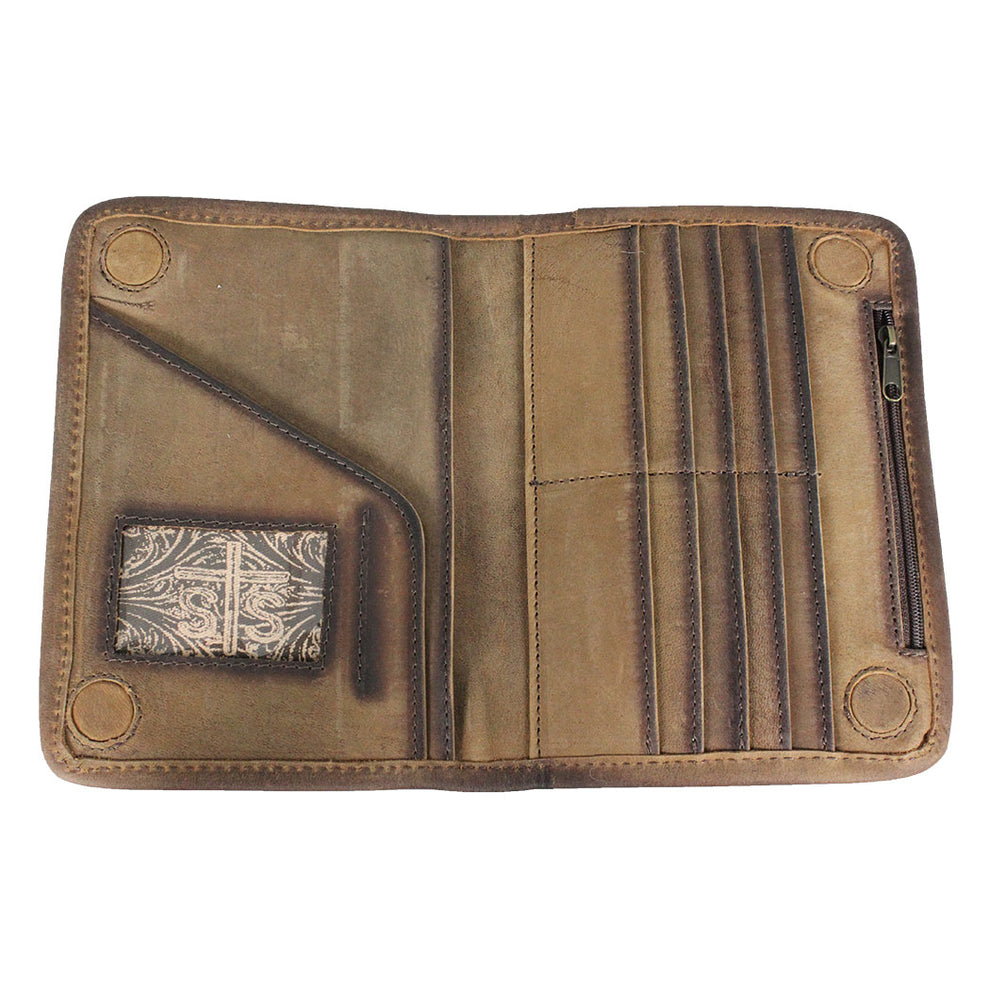 STS Ranchwear Women's Cowhide Leather Portfolio Wallet