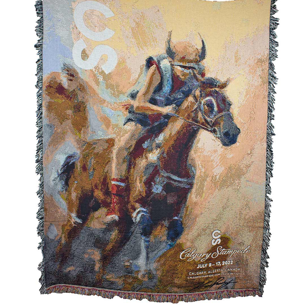 2022 Calgary Stampede Poster Tapestry Blanket