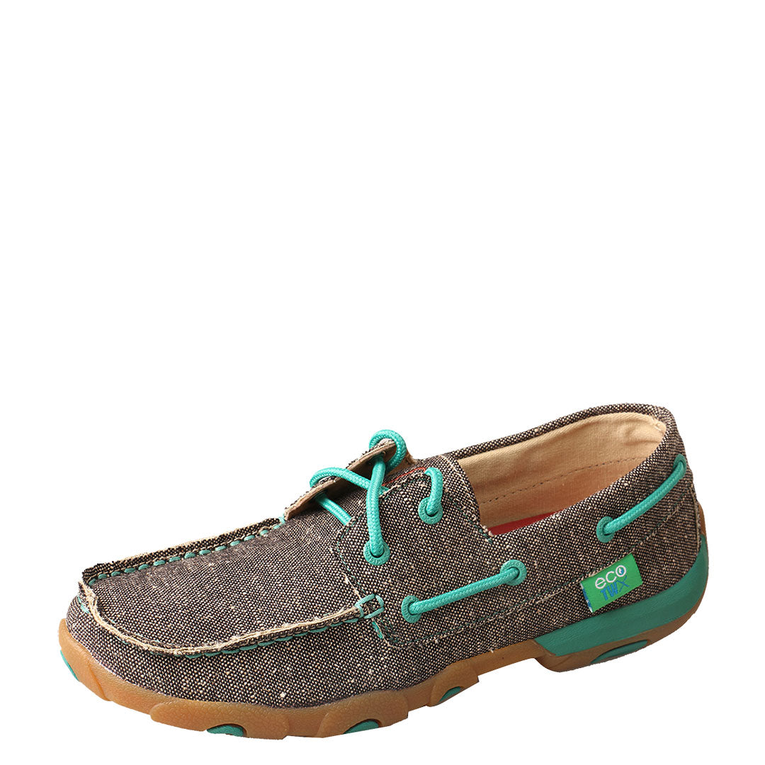 Twisted X Women's ecoTWX Driving Moc Boat Shoes