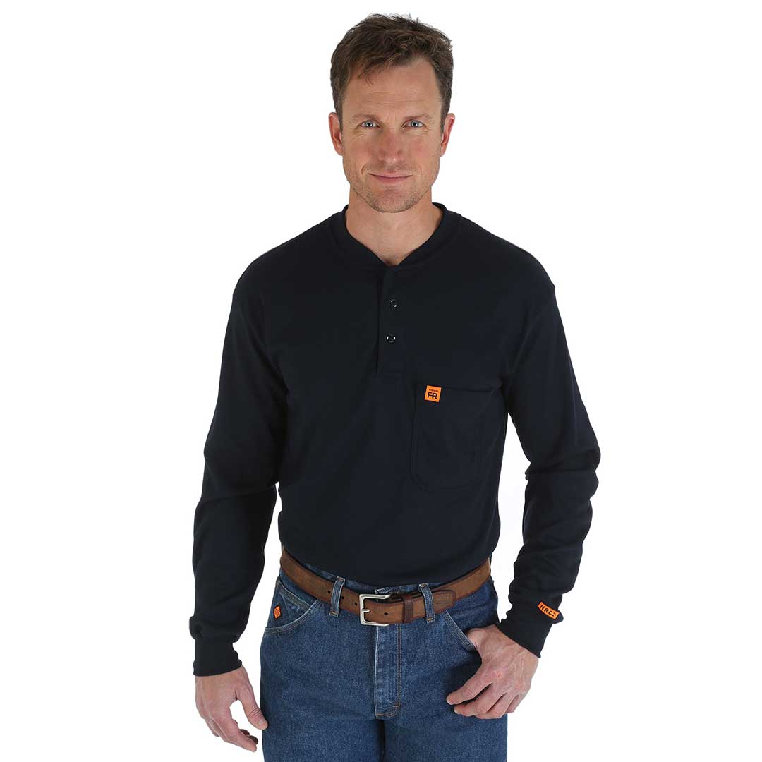 Wrangler Men's RIGGS Workwear Flame Resistant Henley T-Shirt