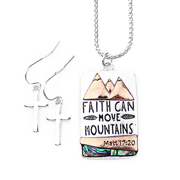 Wyo-Horse Women's Faith Can Move Mountains Jewelry Set