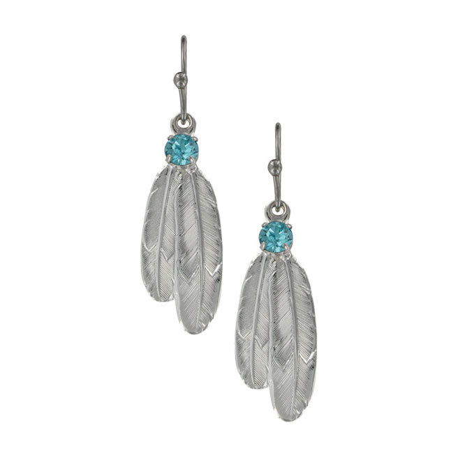 Montana Silversmiths Women's Gift of Freedom Feather Earrings