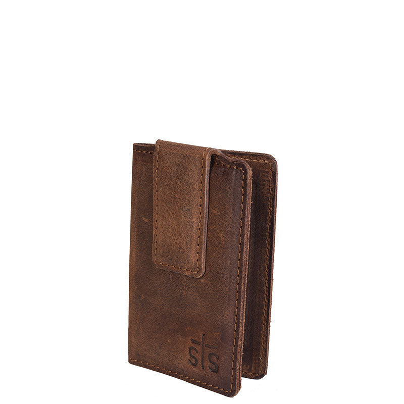 STS Ranchwear Men's Foreman Leather Money Clip Cardholder