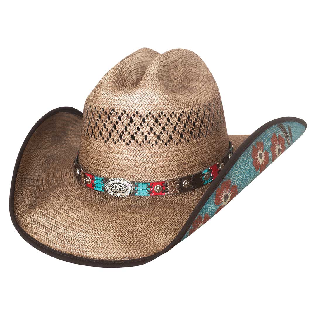 Bullhide Hats Women's Too Good Floral Brim Straw Cowboy Hat