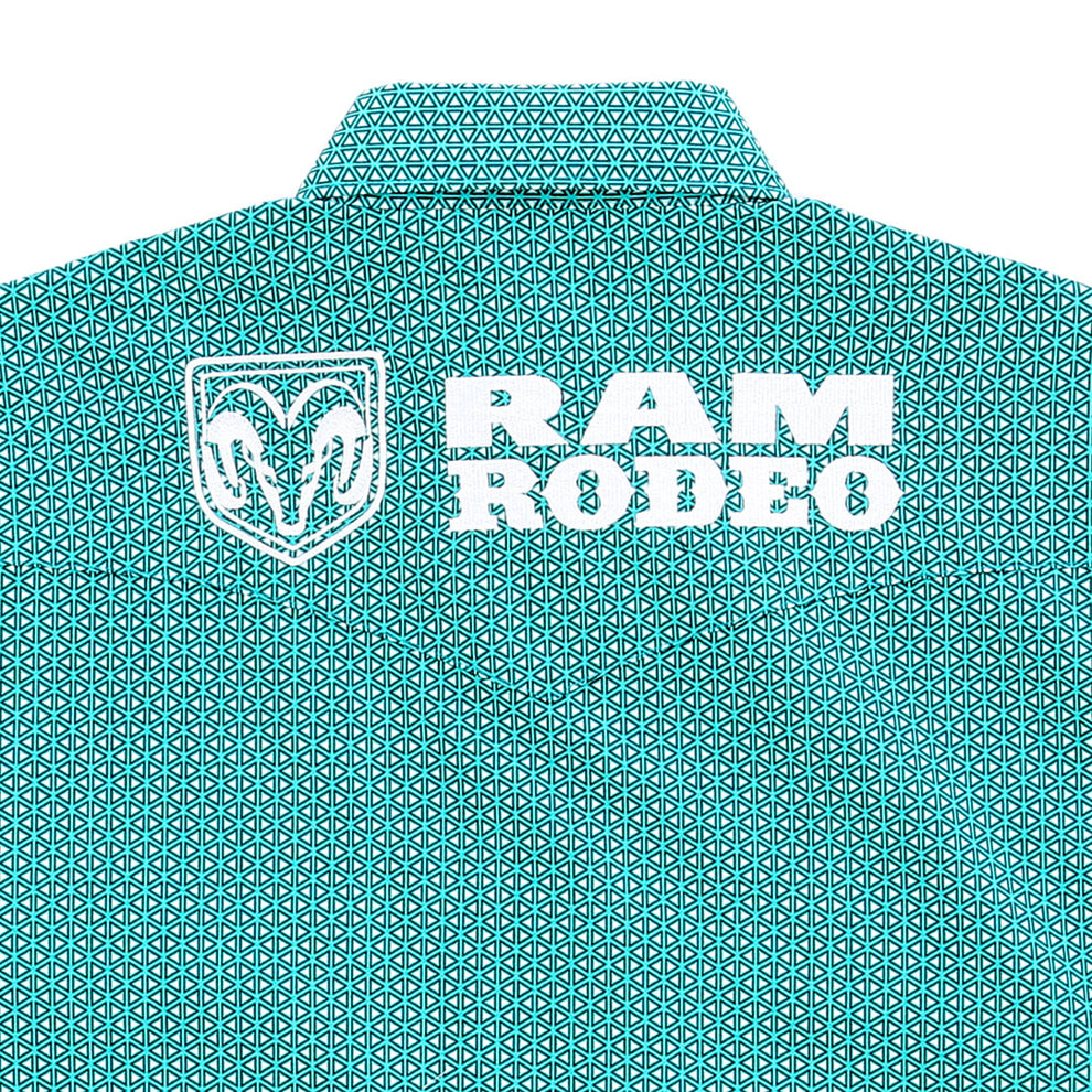 Wrangler Men's RAM Rodeo Logo Triangle Print Shirt