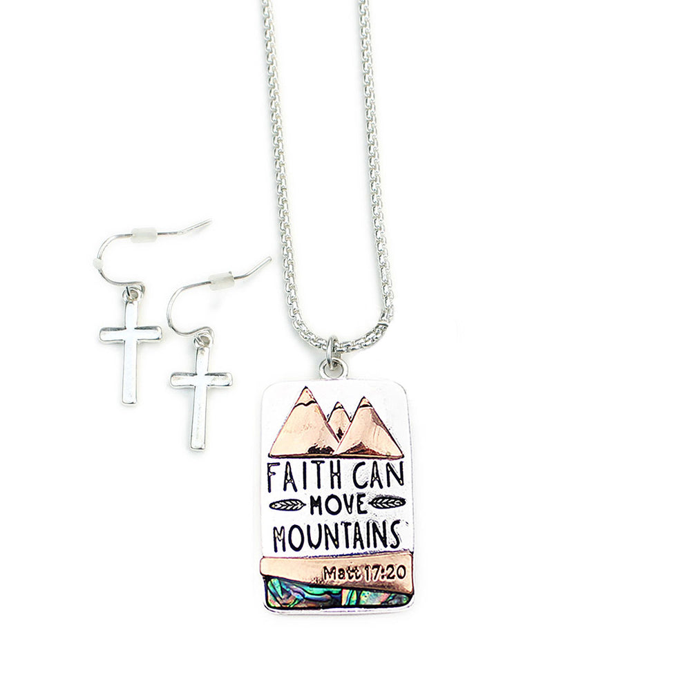 Wyo-Horse Women's Faith Can Move Mountains Jewelry Set