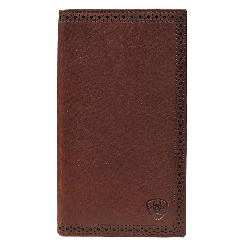 Ariat Men's Perforated Edge Distressed Rodeo Wallet