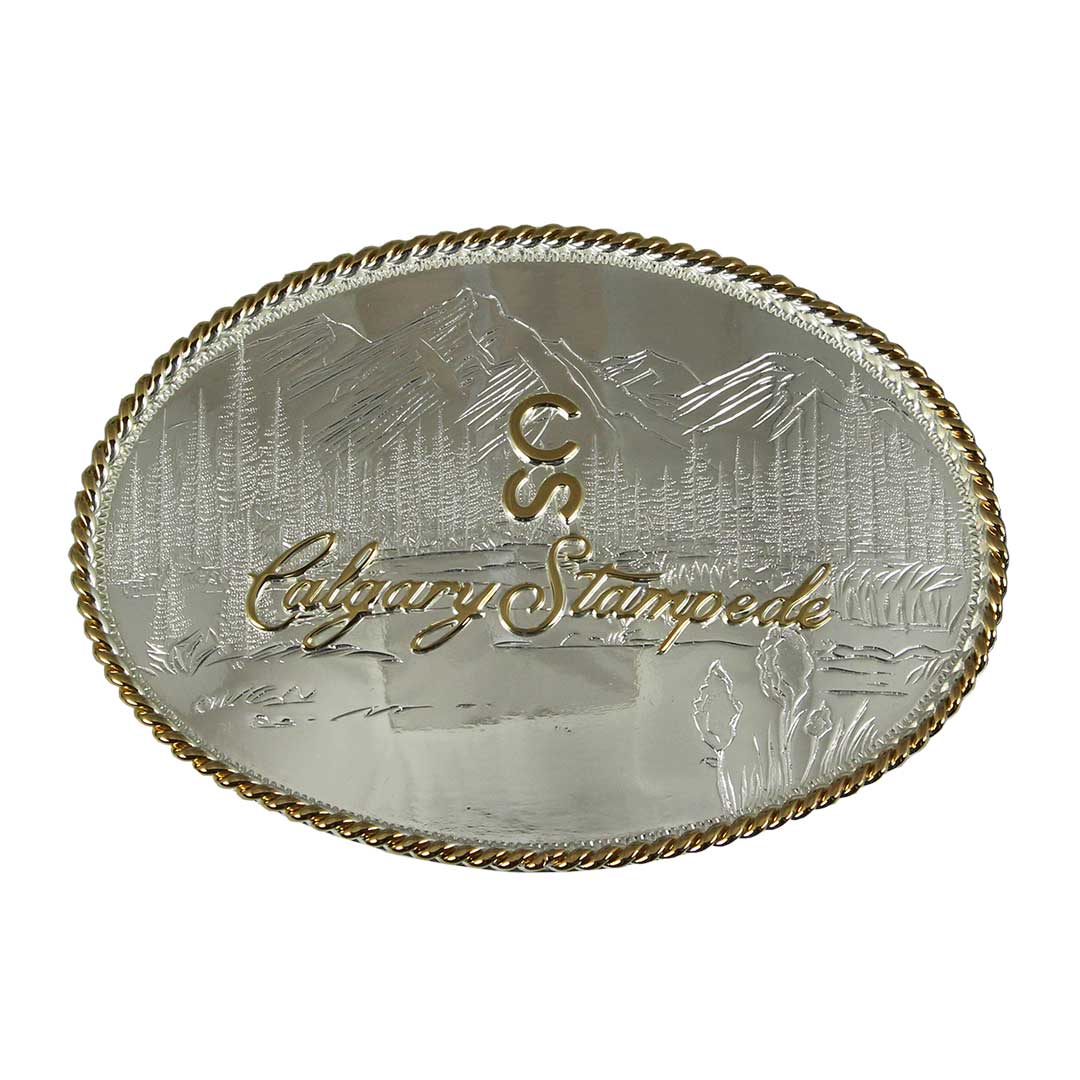 Calgary Stampede Mountain Scene Buckle