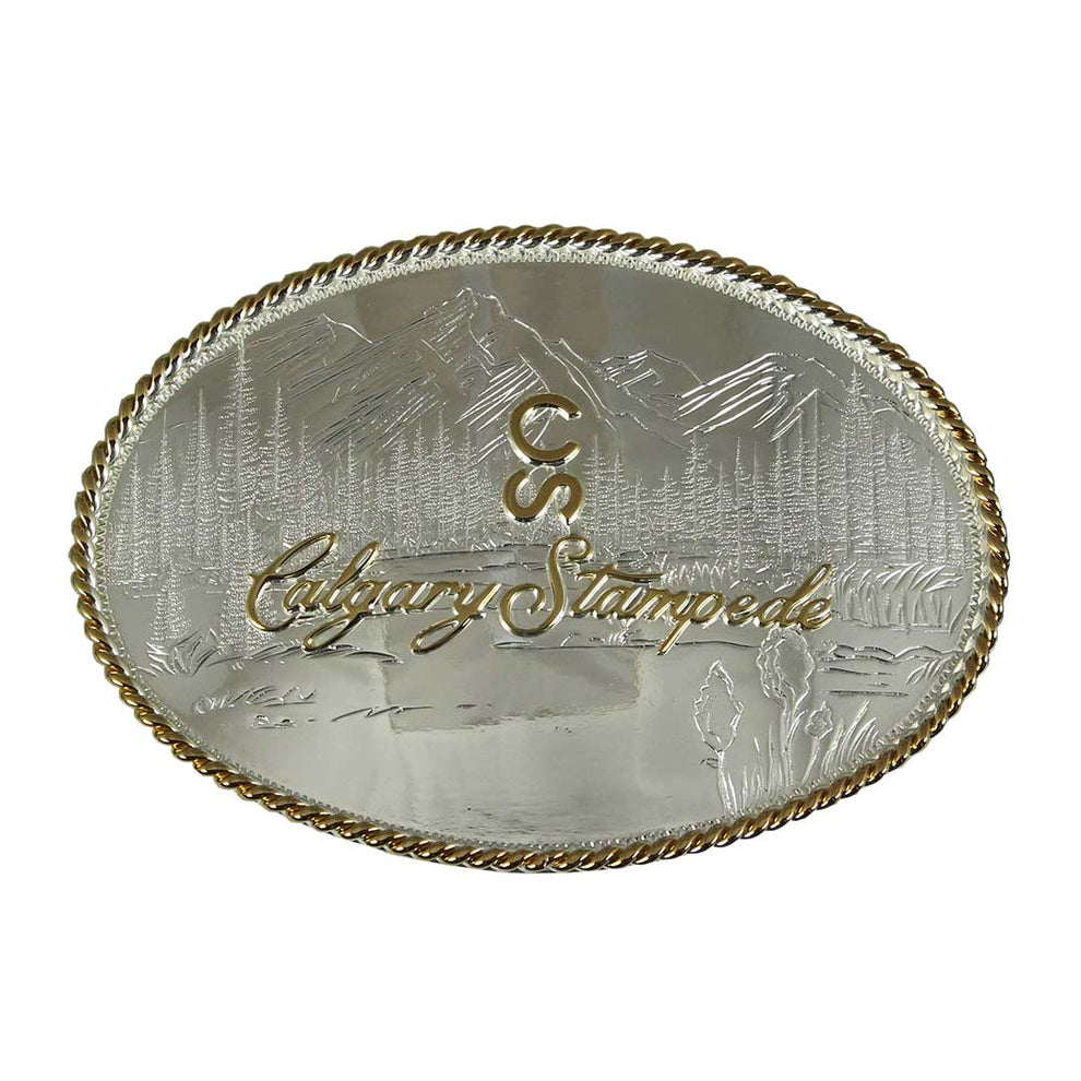 Calgary Stampede Mountain Scene Buckle