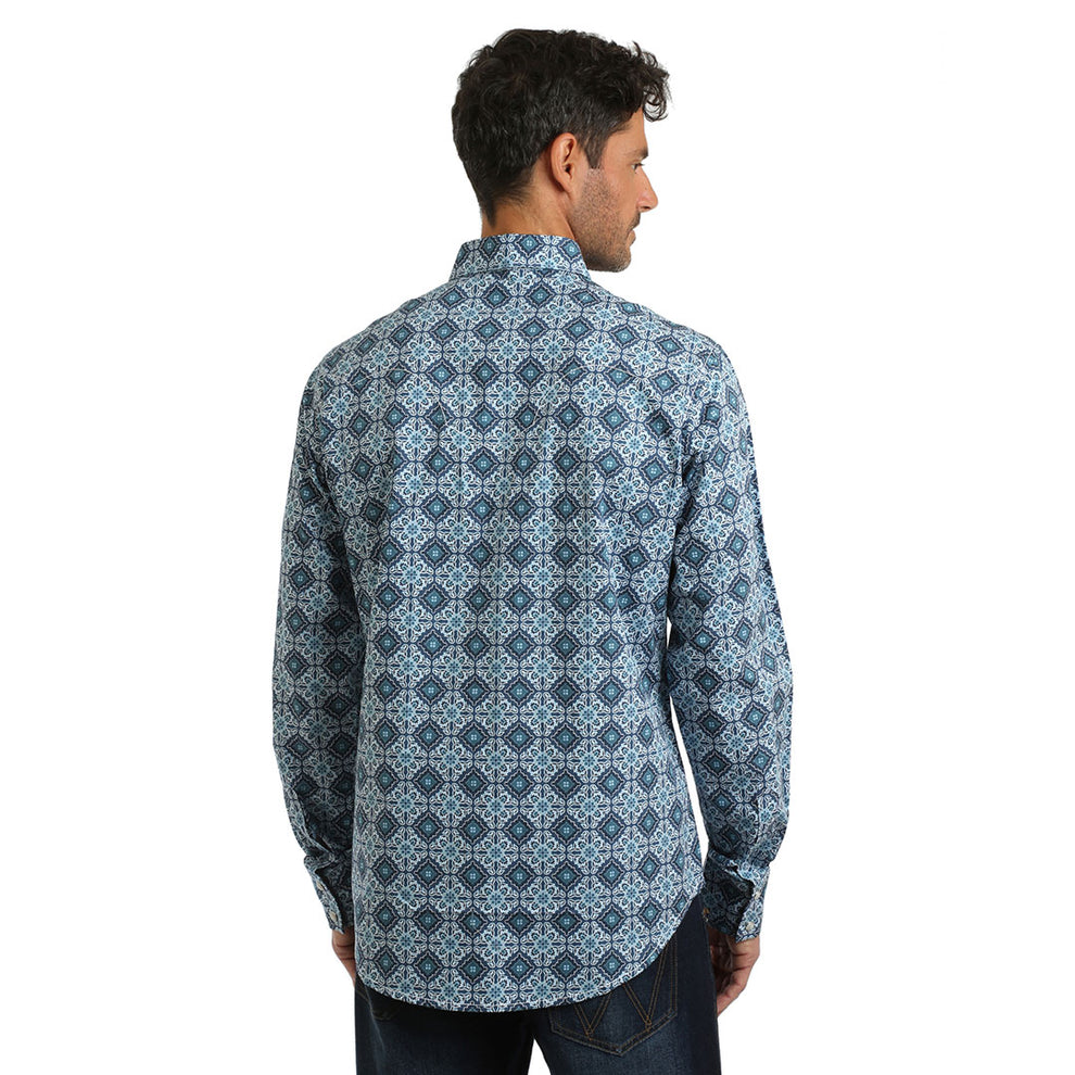 Wrangler Men's Retro Premium Geometric Print Shirt