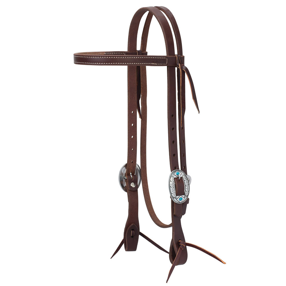 Weaver Working Tack Feather Hardware Browband Headstall